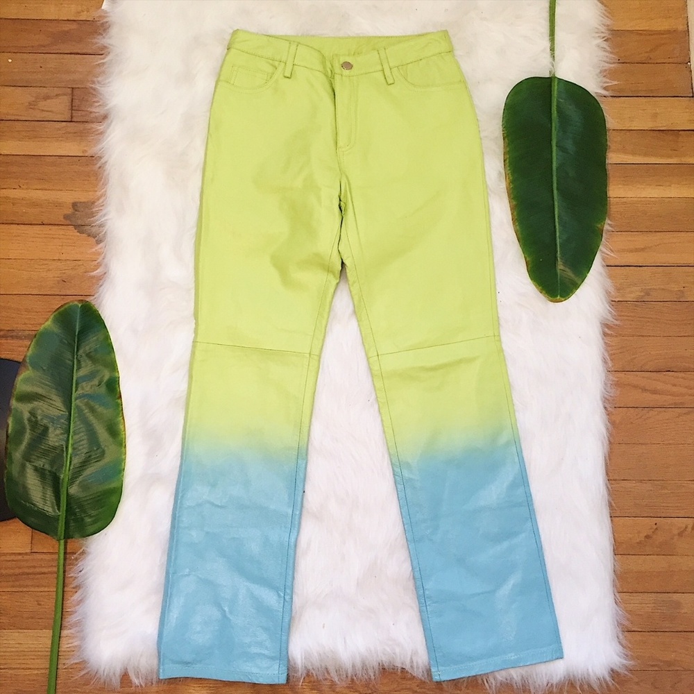🚫SOLD🚫 MetroStyle Genuine Leather Ombre Pants - Picture 3 of 5